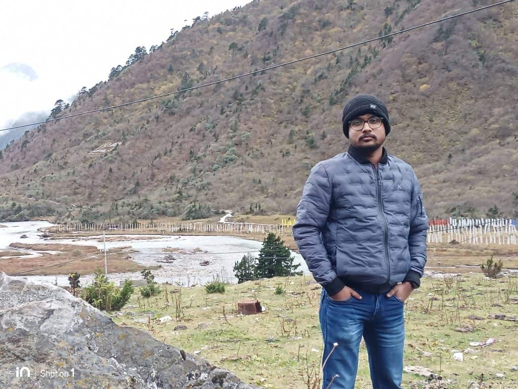 Surya at Posing at Thangu Valley Terrain