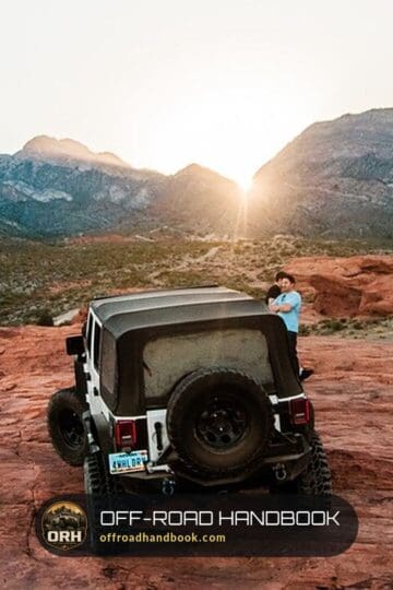 Jeep Wrangler parked on red rock at sunset — Off-Road Handbook
