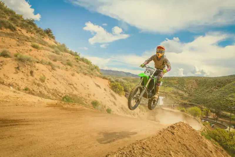 Off-roader on a rugged trail