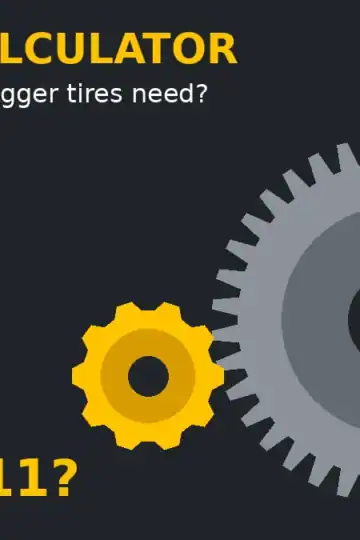 Gear icons with the text Regear calculator: what axle ratio do bigger tires need